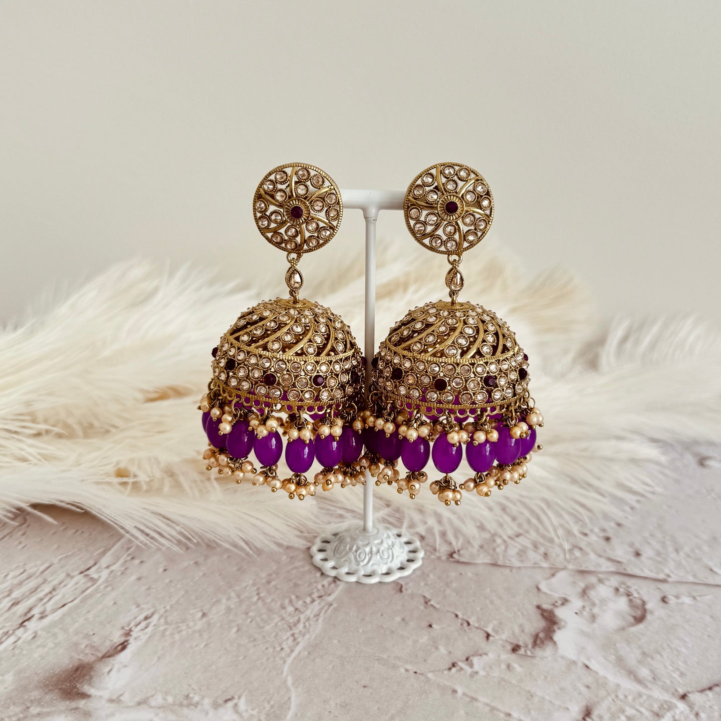 Bulbul Earrings (Purple)