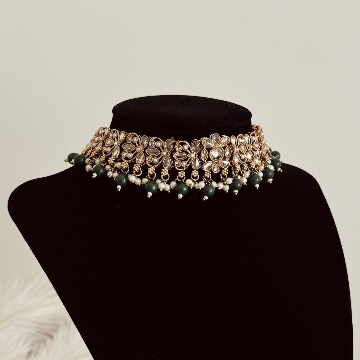 Reem Necklace Set (Emerald Green)