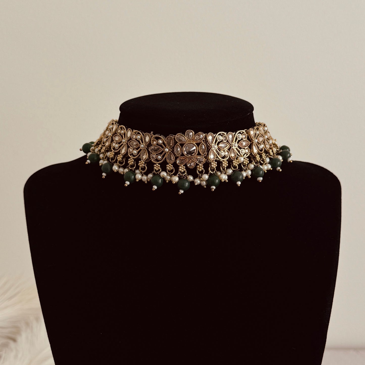 Reem Necklace Set (Emerald Green)