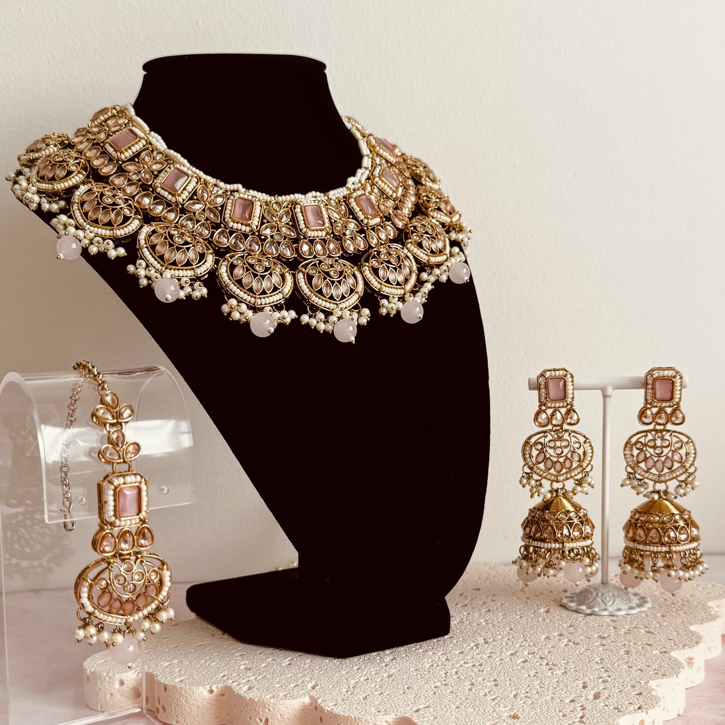Riva Necklace Set (Pink)