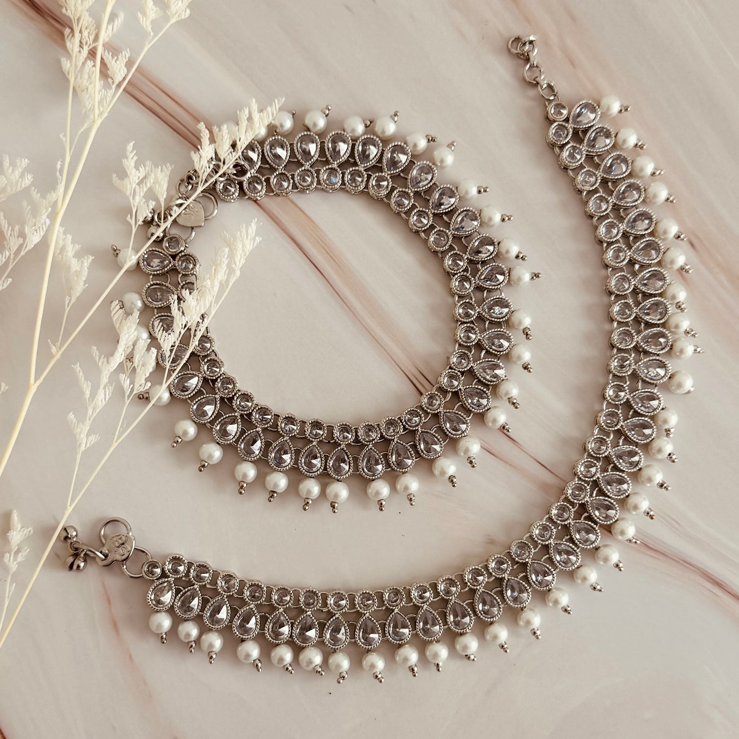 Roop Payals (Silver/Pearl)