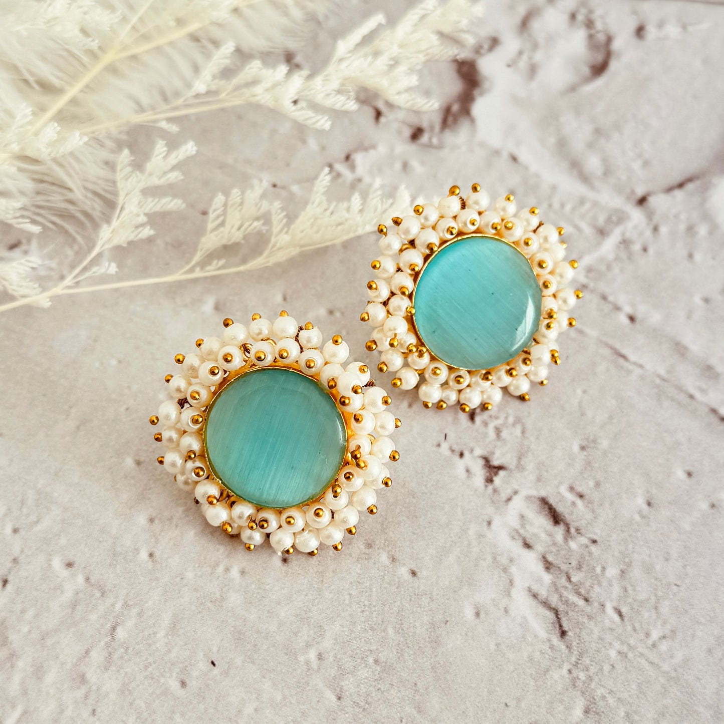 Rustom Studs (Aqua)