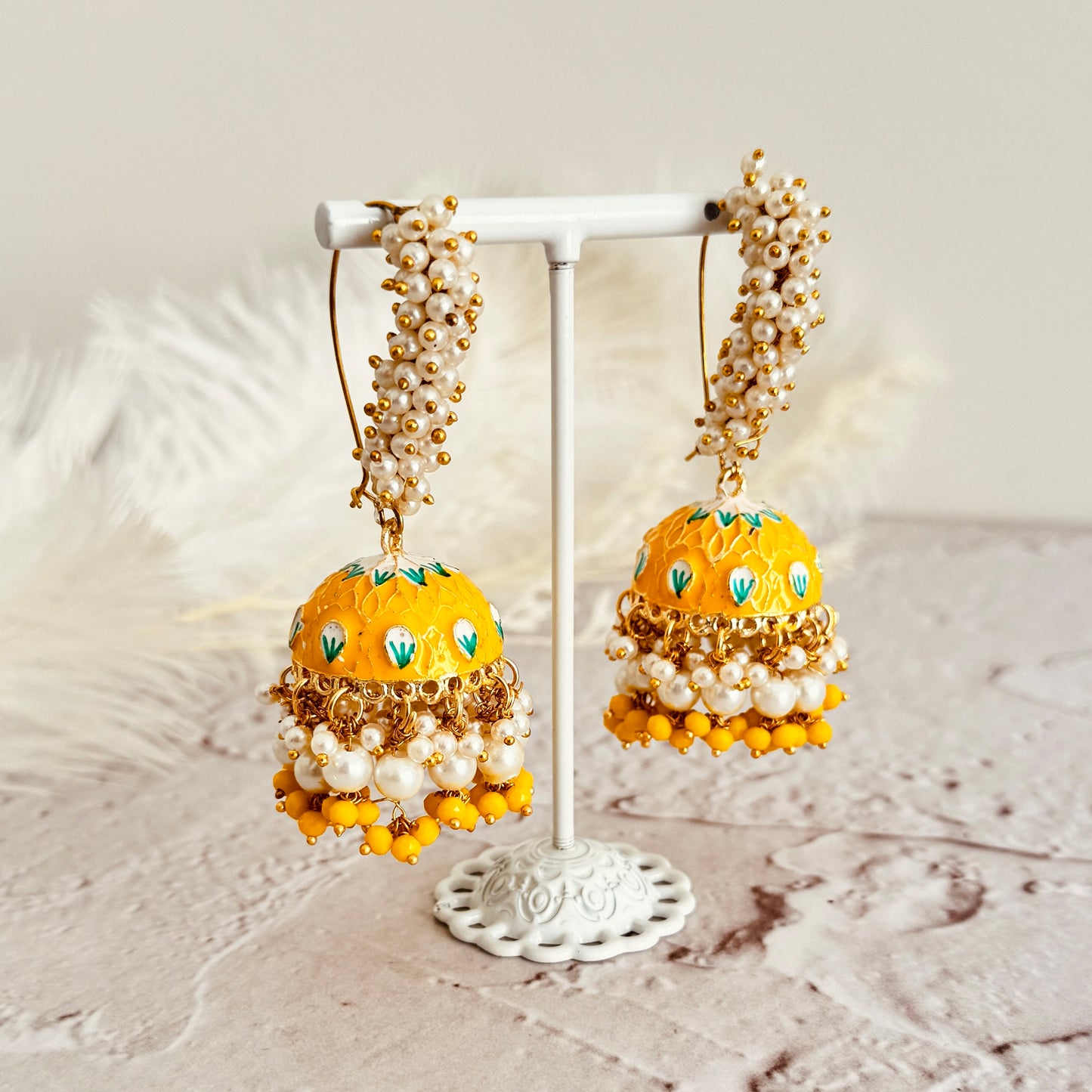 Megha Earrings (Yellow)