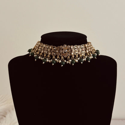Reem Necklace Set (Emerald Green)