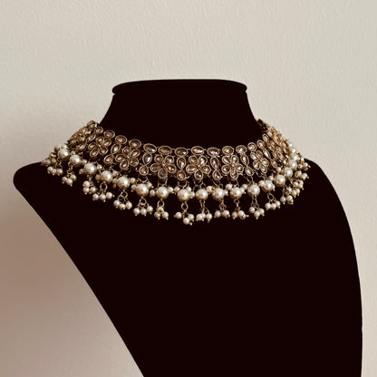 Riti Necklace Set (Gold/Pearl)