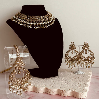Riti Necklace Set (Gold/Pearl)