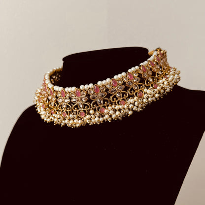 Sana Necklace Set (Pink)